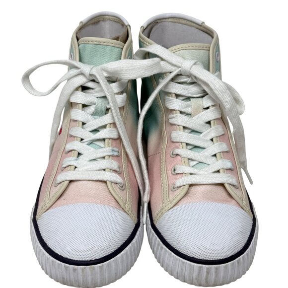 Tommy Hilfiger‎ Twender Womens High-Top Sneakers Tie Dye Ombre 8M Canvas Preppy - Picture 3 of 11
